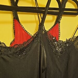 Three Lacy Nighties, Black and Red